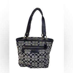 Black & Gray Coach Lunch Penelope Tote